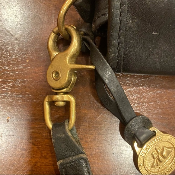 Vintage Brahmin Black Leather Crossbody Bag - Picture 9 of 15